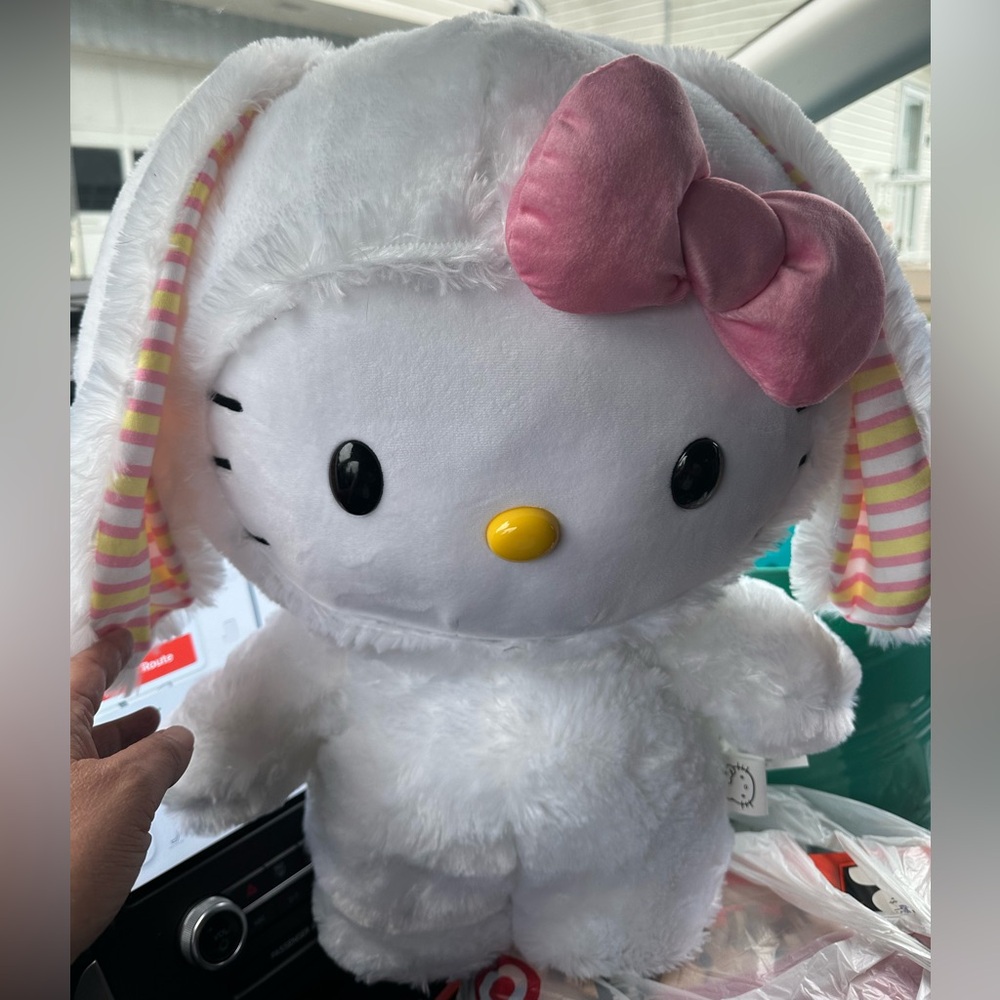 20” Tall standing Hello Kitty Plush with Pink Bow